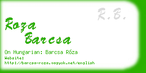 roza barcsa business card